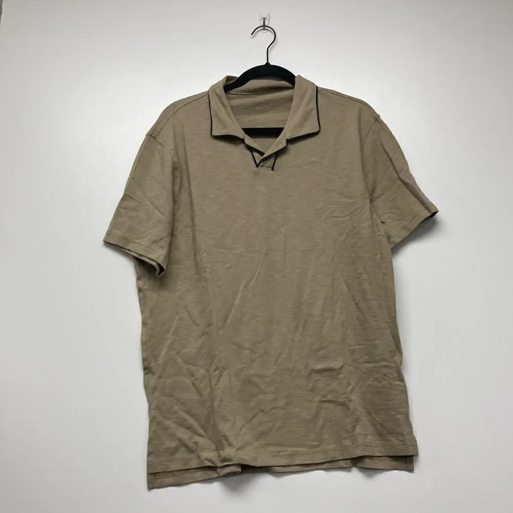J.Crew Garment-Dyed Johnny-collar polo shirt in ripped slub cotton